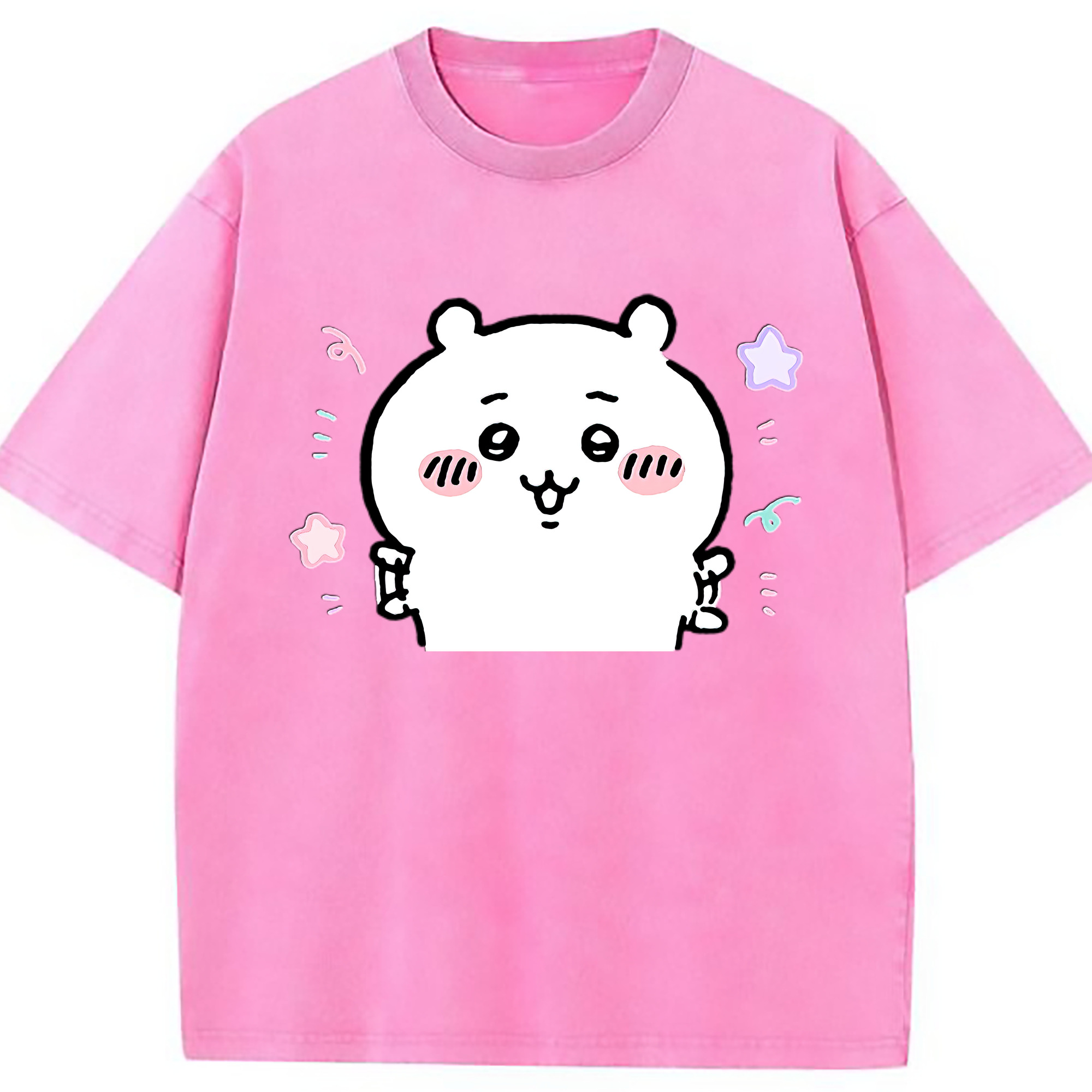 （画像用） ちいかわ ちいかわ Chii-kawa chiikawa 綿100% ヴィンテージ風 半袖Tシャツ（フロントプリント）